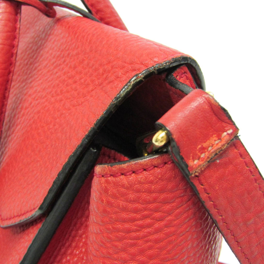 Prada VIT DAINO BN2673 Women's Leather Handbag,Shoulder Bag Red Color - Picture 10 of 16